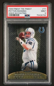 Peyton Manning 1999 Topps Finest Team Finest Gold #/250 PSA 9 Mint $$$