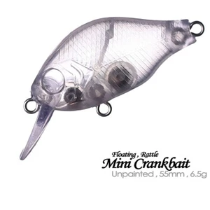20PCS 5.5CM 6.5G Floating Rattle Crankbait DIY Unpainted Bait Blank Fishing Lure - Picture 1 of 10