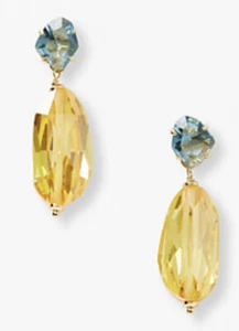 $68 NWT KATE SPADE GOLD TONE TREASURE TROVE DROP EARRINGS- I8NN - Picture 1 of 1