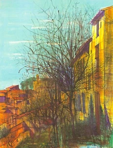 1966 Print by Jean Carzou "Bonnieux" (Provence, France) - Picture 1 of 2