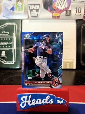 2022 Bowman Chrome Sapphire George Valera Prospect #BCP-22 Guardians - Image 1 of 2