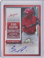 2015 Contenders Prospect Ticket Autograph Championship Sergio Alcantara 1/1 Auto