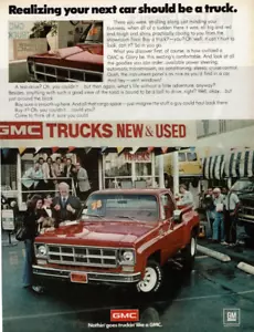 1977 Vintage Print Ad GMC Pickup Truck Realizing your next car should be a truck - Bild 1 von 2