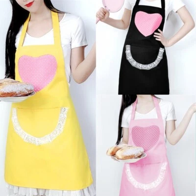 Women Lace Apron Cute Waterproof Baking Housewife Cafe Waitress Maid Florist - Image 1 of 4