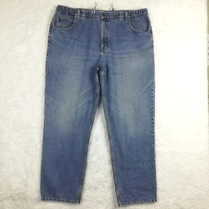 Vintage L.L.Bean Mens Jeans Comfort Waist Denim Blue Light Medium Wash 42x32 - Picture 1 of 13