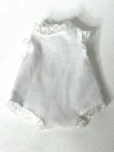 Vtg Antique Baby Doll White With Lace Trim Romper Measurements In Pictures - Picture 1 of 4