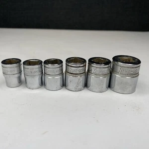 Snap On Tools FS121-FS241 USA 3/8" - 3/4" Socket Set 6PT Shallow 3/8" Drive READ - Picture 1 of 12