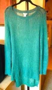 Sundance Catalog S smaragdgrün blaugrün GEMÜTLICH leichter Wärme Tunika Pullover - Bild 1 von 4