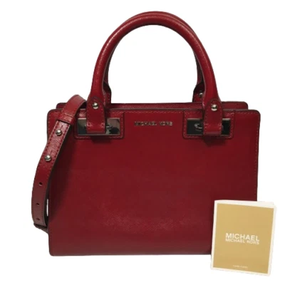 Michael Kors Quinn Saffiano Leather Small Satchel Messenger Crossbody Bag $298 - Image 1 of 4
