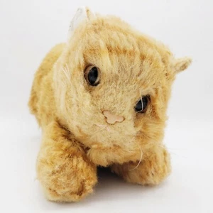 Steiff Tabby Cat Plush 12" Orange Pouncing Kitten Vintage Stuffed Animal - Picture 1 of 11