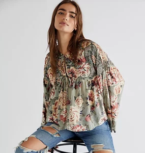 FREE PEOPLE Elsa Embellished Floral Jacket MEDIUM RRP$198 - Picture 1 of 12