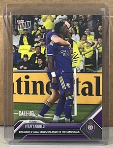 2023 TOPPS NOW MLS #231 IVAN ANGULO ORLANDO CITY Call-Up Purple Parallel 16/25