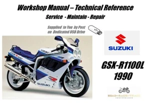 Suzuki GSXR1100 GSX R1100 L Service Repair Workshop Manual USB 1990 - Picture 1 of 7