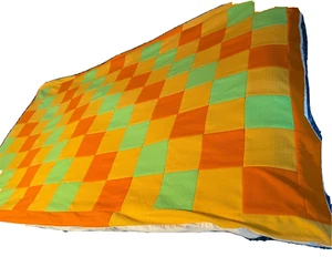 Vintage 70er Jahre unfertiger Steppdecke - Mod/Retro/Granny Chic - nie benutzt - Bild 1 von 8