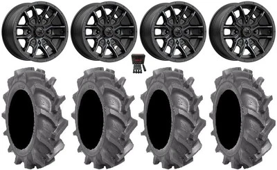 MSA Fang 14" Wheels Black 28" BKT AT 171 Tires Honda Rincon Rancher Foto 1 de 4