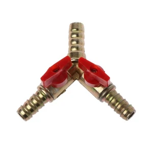 2 Switch 3/8" ID Hose Barb Y Shape for Valve 3-way Shut Off Ball for Valve Fitti - Picture 1 of 7
