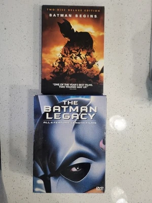 5 DVD Lot (The Batman Legacy 4-DVD Box Set & Batman Begins 2-Disc Deluxe Edition - Image 1 of 3