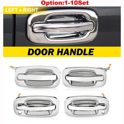 Front Rear Outside Chrome Door Handle For 2003-2006 Cadillac Escalade ESV EXT - Image 1 of 4