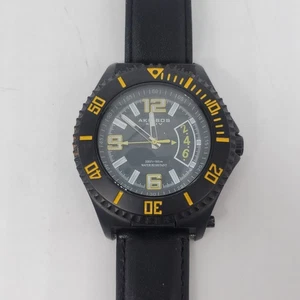 Orologio da uomo Akribos XXIV AK460YL lente di ingrandimento svizzera illuminata pelle nera - Foto 1 di 6