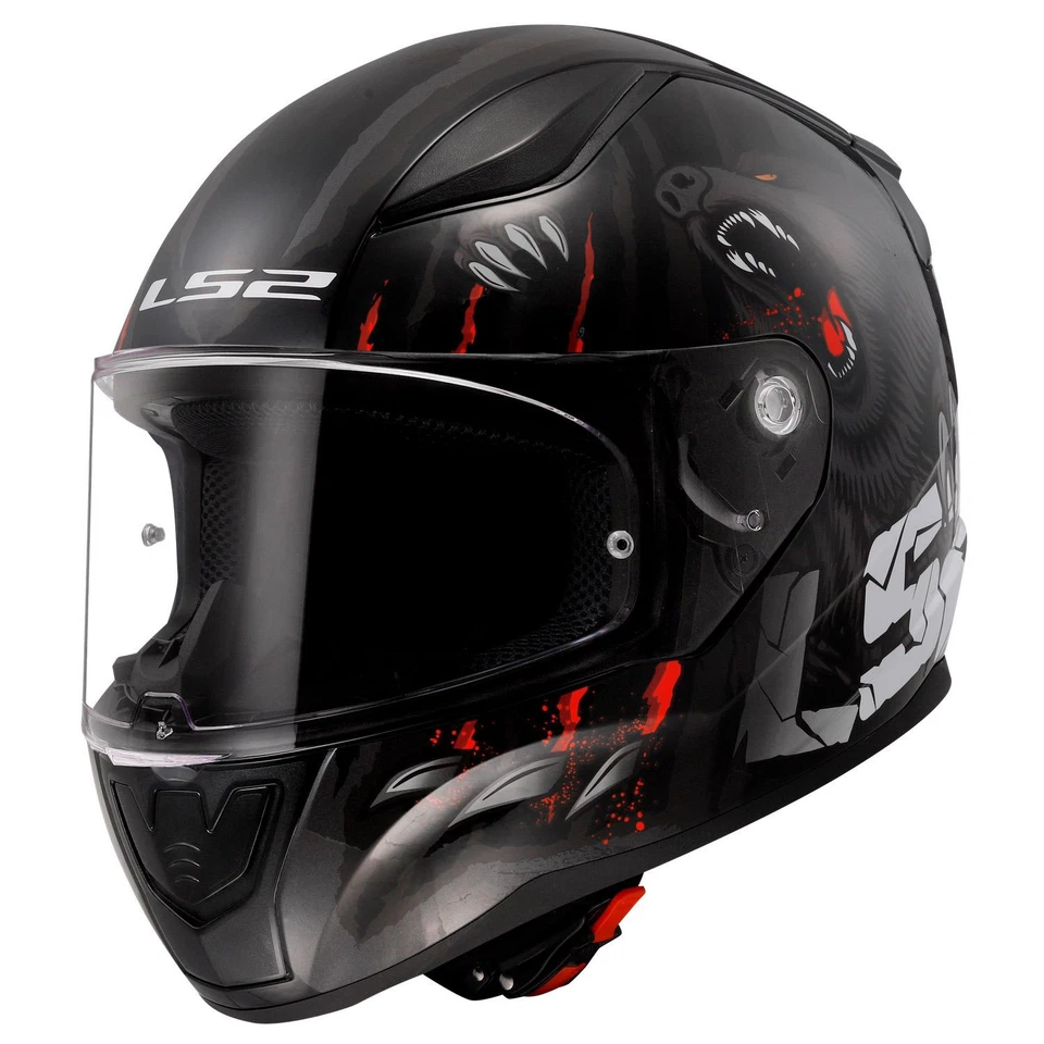 LS2 MOTORRADHELM INTEGRALHELM ECE2206 MOTORRAD TOUREN HELME FF353 RAPID-II CRASH CLAW Schwarz S