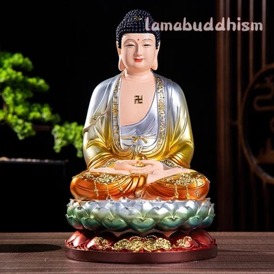 Adorno de Buda Shakyamuni de 12 pulgadas resina estatua de Buda artesanías Foto 1 de 3