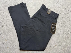 DUER Pants Mens 38x32 Black Relaxed Tapered NuStretch 5-Pocket Stretch MFHR1002 - Picture 1 of 17