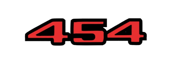 Par - 2 Colores 454 Calcomanía Emblema 7.5L V8 GM Chevy GMC Pontiac Oldsmobile Foto 1 de 4