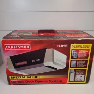 Craftsman 1/2 HP Chain Drive Garage Door Opener System 953975 SEALED / NO RAIL - Picture 1 of 8