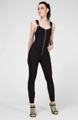 Diesel D-Inder-Ne 0686E XS Schwarz Stretch Overall Damen Konisch Jogg Style - Bild 1 von 4