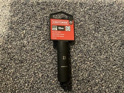 Craftsman Deep Impact Socket, Metric, 3/8-Inch Drive, 12mm, 6 Point, CMMT 15901 - Image 1 of 3