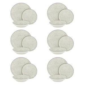 Servizio 18 piatti porcellana Pepper bianco - Foto 1 di 4