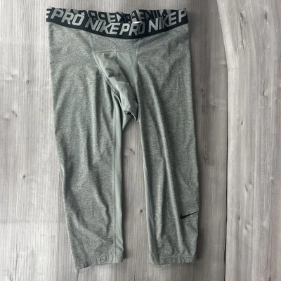 Мужские леггинсы Nike очень большие серые черные профессиональные гипертеплые компрессионные 30x29 - Изображение 1 из 4