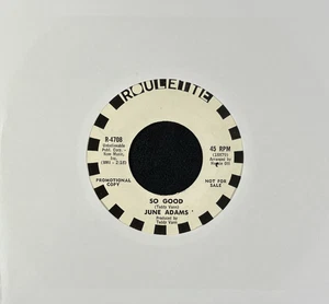JUNE ADAMS 'SO GOOD/SOUL ANGEL' 7'' SINGLE ROULETTE R4708 1966 US PROMO COPY - Picture 1 of 4