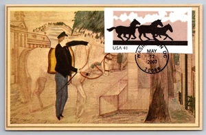 #U662 Horses FDC Maxi Card - Picture 1 of 2