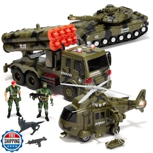JOYIN 3 in 1 Friction Powered Siren Army Vehicle Toy with Action  - Picture 1 of 5