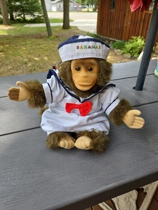 Hosung Monkey Boy In Sailor Suit 1994 Chimpanzee Stuffed Hand Puppet, Squeaks Vg - Picture 1 of 6