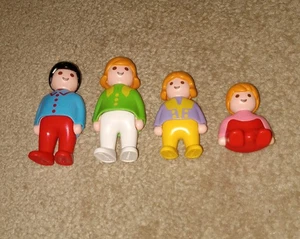 Figuras Playmobil Vintage Mamá Papá Hija Bebé Geobra Playhouse 1990 - Imagen 1 de 3