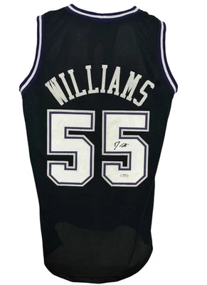 Camiseta deportiva negra estilo profesional firmada por Jason Williams de Sacramento Kings autenticada por PSA Foto 1 de 2