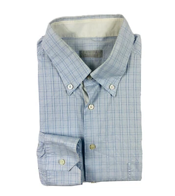 Stefano Ricci Azul Blanco Hombre Algodón Botón Frontal Talla 18/46 Excelente Foto 1 de 4