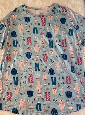 Camisón suave Secret Treasures para mujer talla 2X/3X pijama azul con bolsillos nuevo con etiquetas Foto 1 de 4