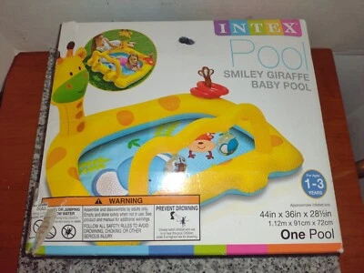 Baby Swimming Pool Ages 1-3 (C12). Intex Pool Smiley Giraffe New In Box. - Image 1 of 4