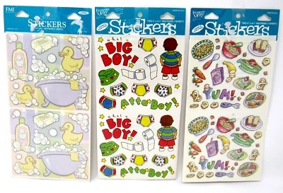 Lote a granel #57 3 paquetes paquetes de pegatinas Frances Meyer comida de baño para bebé niño 90+ piezas Foto 1 de 4