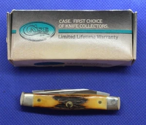 Vintage Case XX USA 4 Dot 52033 SSP Penknife Stag handle, NOS, NIB - Picture 1 of 3