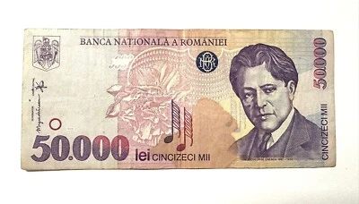 2000 / Rumania / Pick 108a / 50.000 Lei / VF Foto 1 de 4