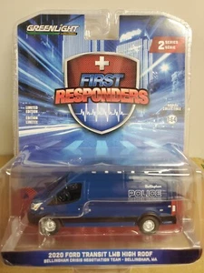 Greenlight scala 1/64 Bellingham, polizia di Washington 2019 Ford Transit Van - Foto 1 di 2
