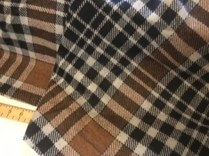 New Designer Large Check 100% Wool Fabric Material Garment Cloth Coat - Picture 1 of 8