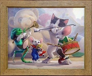 Toy Room Band Rip Squeak Abigail Smithson Leonard Filgate Canvas Giclee Framed - Picture 1 of 1