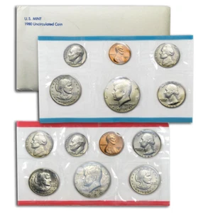 1980 US Mint Set Uncirculated 13 Coin Set Philadelphia & Denver P & D - Picture 1 of 1