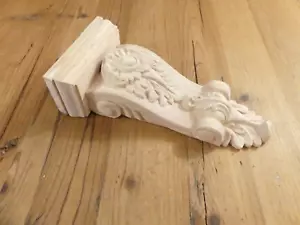 LARGE Wood Corbel Bracket Bookend Carved Porch Fireplace Mantle Decor Faux - Picture 1 of 7
