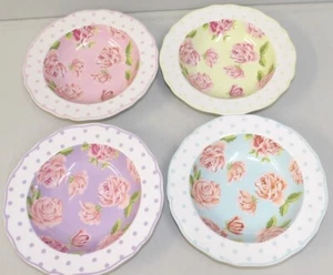Set aus 4 süßen olivfarbenen Designs Vintage Rose von Jane Adams 8,25" Schüsseln - Bild 1 von 4